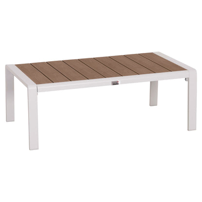 ΤΡΑΠΕΖΑΚΙ ΞΑΠΛΩΣΤΡΑΣ BENTRY ΑΛΟΥΜΙΝΙΟ ΛΕΥΚΟ POLYWOOD 100x56x35