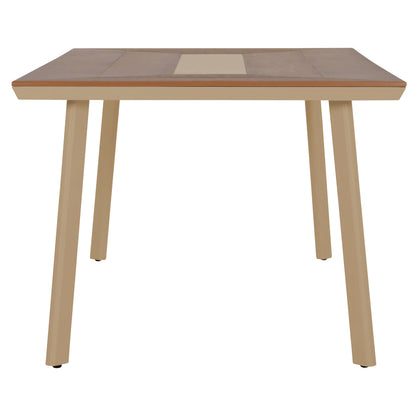 ΤΡΑΠΕΖΙ ΑΛΟΥΜΙΝΙΟΥ TABER ΚΑΠΟΥΤΣΙΝΟ ΜΕ POLYWOOD TOP 200x100x75