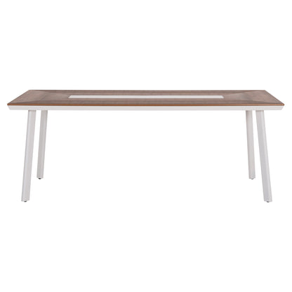 ΤΡΑΠΕΖΙ ΑΛΟΥΜΙΝΙΟΥ TABER ΛΕΥΚΟ ΜΕ POLYWOOD TOP 200x100x75