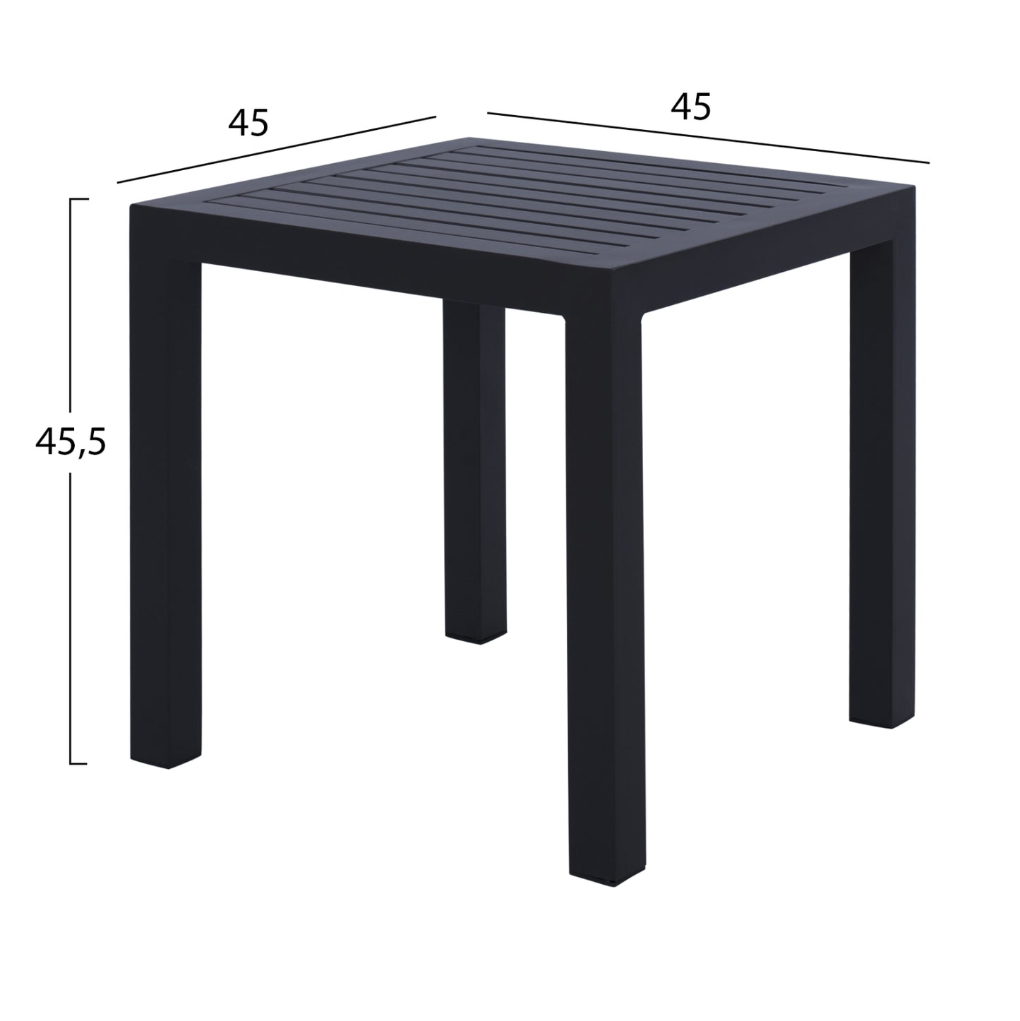 ΤΡΑΠΕΖΙ ΑΛΟΥΜΙΝΙΟΥ QIANA ΓΚΡΙ 45x45x45,5