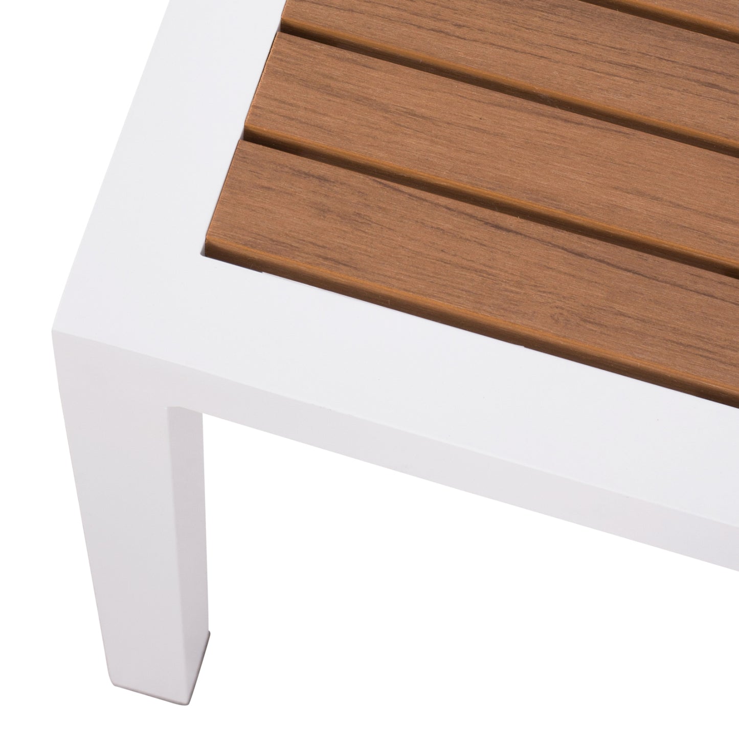 ΤΡΑΠΕΖΙ ΑΛΟΥΜΙΝΙΟΥ SABRA ΛΕΥΚΟ ΜΕ POLYWOOD 45x45x45,5
