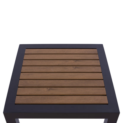 ΤΡΑΠΕΖΙ ΑΛΟΥΜΙΝΙΟΥ SABRA ΓΚΡΙ ΜΕ POLYWOOD 45x45x45,5