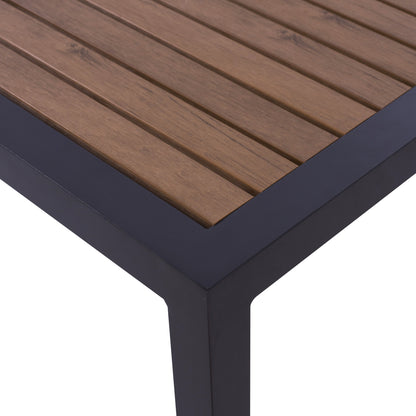 ΤΡΑΠΕΖΙ ΑΛΟΥΜΙΝΙΟΥ SABRA ΓΚΡΙ ΜΕ POLYWOOD 45x45x45,5