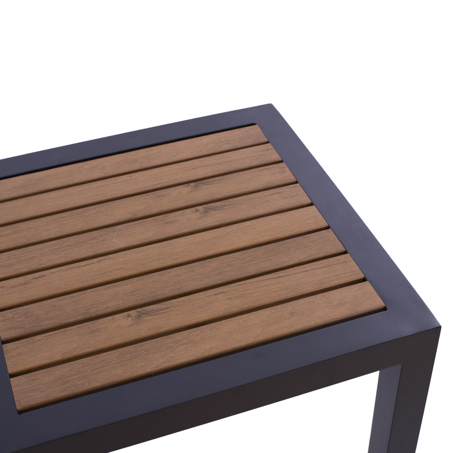 ΤΡΑΠΕΖΙ ΑΛΟΥΜΙΝΙΟΥ SABRA ΓΚΡΙ ΜΕ POLYWOOD 45x45x45,5