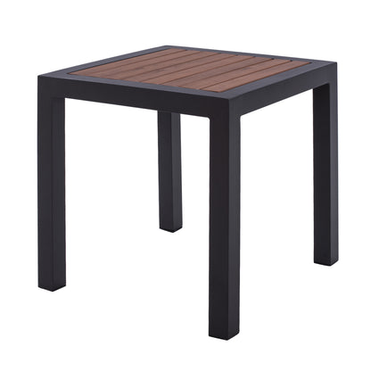 ΤΡΑΠΕΖΙ ΑΛΟΥΜΙΝΙΟΥ SABRA ΓΚΡΙ ΜΕ POLYWOOD 45x45x45,5