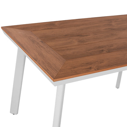 ΤΡΑΠΕΖΙ ΑΛΟΥΜΙΝΙΟΥ TABER ΛΕΥΚΟ ΜΕ ΕΠΙΦΑΝΕΙΑ POLYWOOD 120x80x72,5