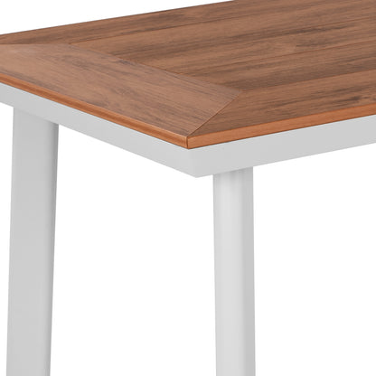 ΤΡΑΠΕΖΙ ΑΛΟΥΜΙΝΙΟΥ TABER ΛΕΥΚΟ ΜΕ ΕΠΙΦΑΝΕΙΑ POLYWOOD 120x80x72,5