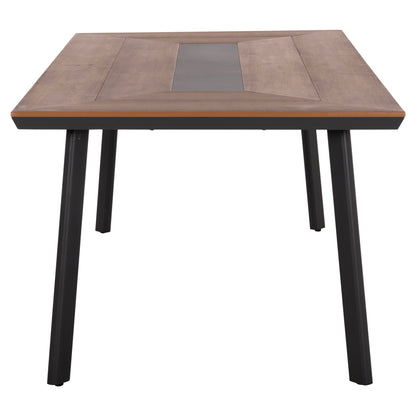 ALUMINUM TABLE TABER WITH POLYWOOD GREY 200x100cm