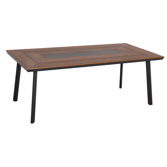 ALUMINUM TABLE TABER WITH POLYWOOD GREY 200x100cm