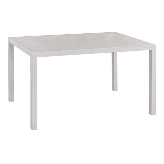 ALUMINIUM DINING TABLE SAHIRA WHITE 140x80x75.5