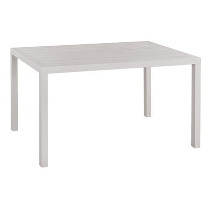 ALUMINIUM DINING TABLE SAHIRA WHITE 140x80x75.5