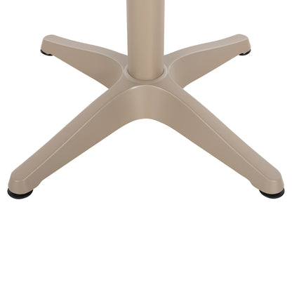 ΤΡΑΠΕΖΙ ΑΛΟΥΜΙΝΙΟΥ ΣΤΡΟΓΓΥΛΟ ALEXA ΣΑΜΠΑΝΙ POLYWOOD TOP ΦΥΣΙΚΟ Φ60x73