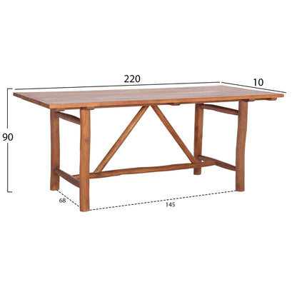 ΤΡΑΠΕΖΙ GROOVE ΑΠΟ ΞΥΛΟ ΜΑΣΙΦ ΤΕΑΚ 220x100x90