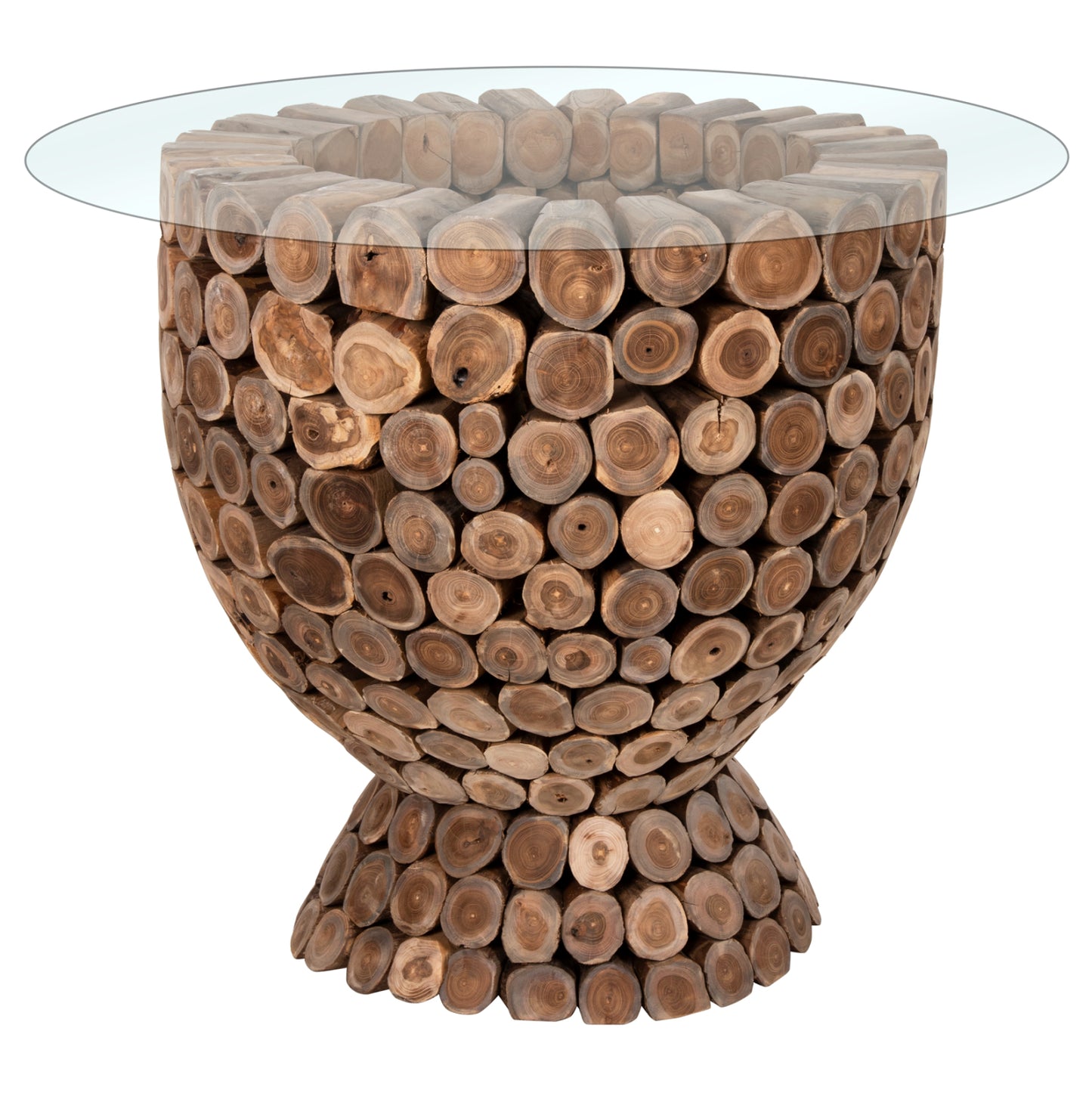 BAR TABLE ROUND LEEROY TEAK WOOD PIECES Φ900x103