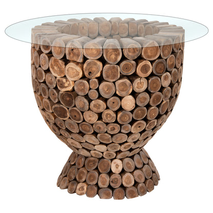 BAR TABLE ROUND LEEROY TEAK WOOD PIECES Φ900x103