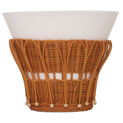 ΤΡΑΠΕΖΙ ΒΟΗΘΗΤΙΚΟ PERRAL FIBER CEMENT ΛΕΥΚΟ ΦΥΣΙΚΟ RATTAN Φ42x36