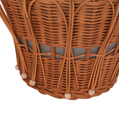 ΤΡΑΠΕΖΙ ΒΟΗΘΗΤΙΚΟ PERRAL FIBER CEMENT ΓΚΡΙ ΦΥΣΙΚΟ RATTAN Φ42x36