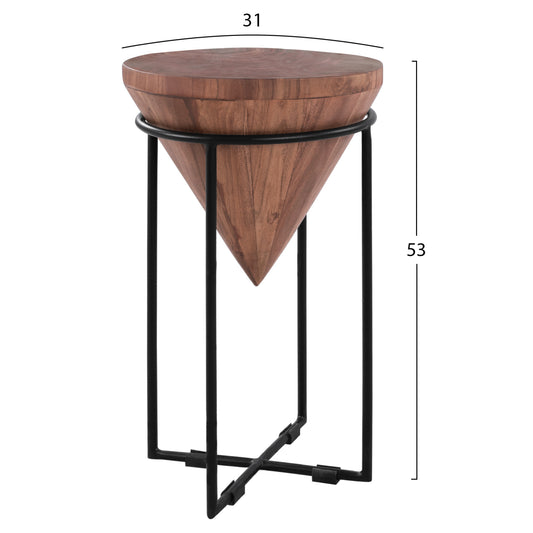 ΤΡΑΠΕΖΙ ΒΟΗΘΗΤΙΚΟ ZELIE ΑΠΟ ΜΑΣΙΦ ΚΟΡΜΟ ΑΚΑΚΙΑΣ Φ31x53