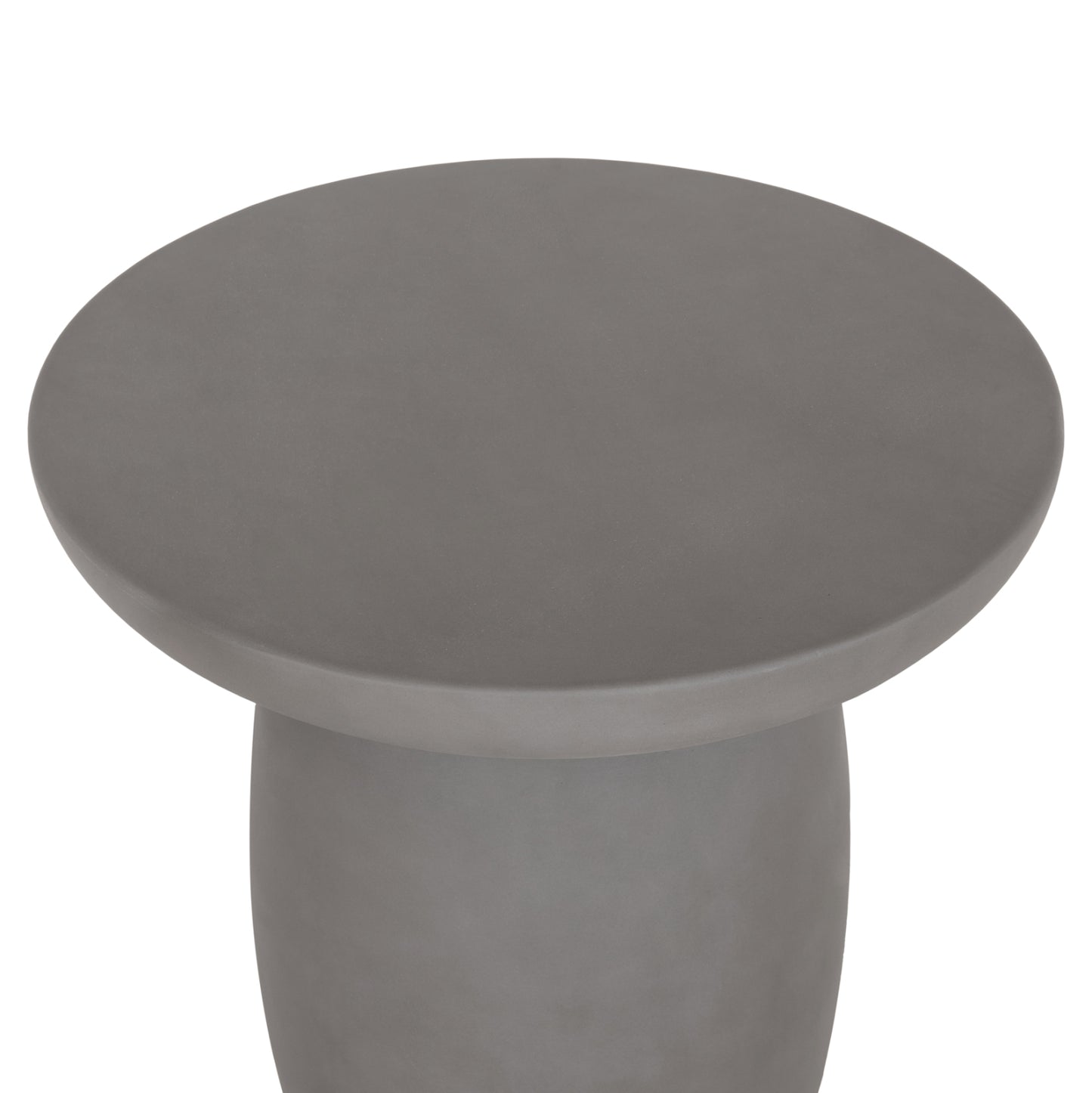 ΤΡΑΠΕΖΙ ΒΟΗΘΗΤΙΚΟ FIBER CEMENT ΣΤΡΟΓΓΥΛΟ HIKARI ΓΚΡΙ Φ46x48