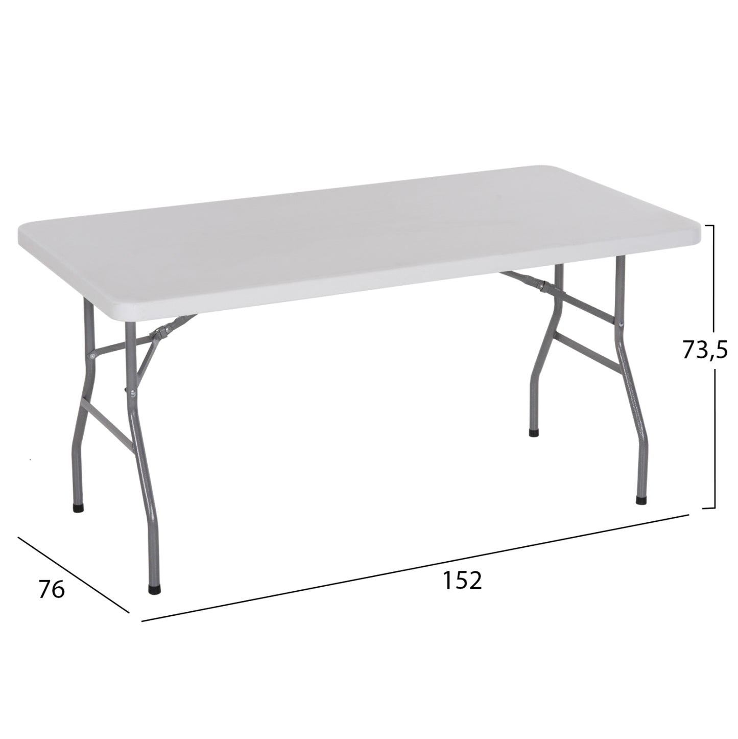 FOLDING CATERING-CONFERENCE TABLE 152x76x74