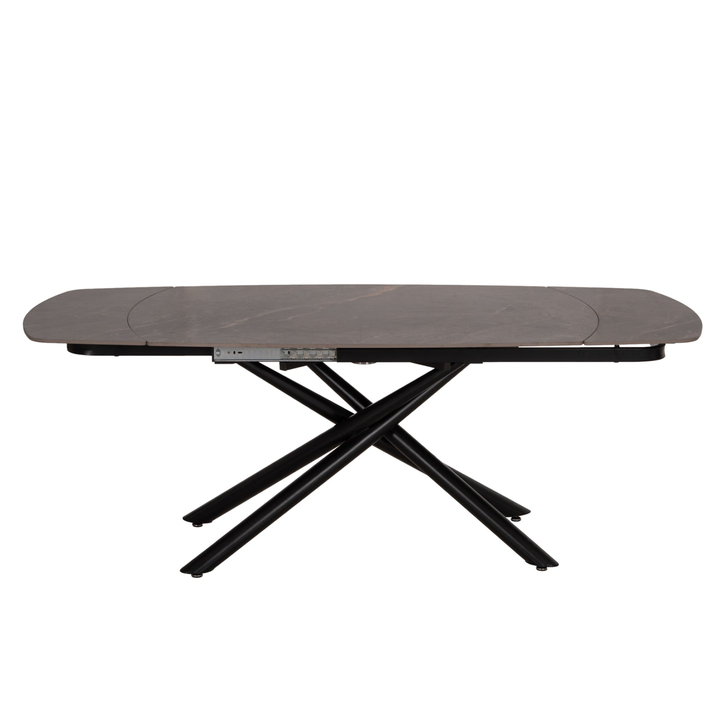 VANTA EXTENDABLE TABLE CERAMIC TOP IN GREY MARBLE 136-199x90x77