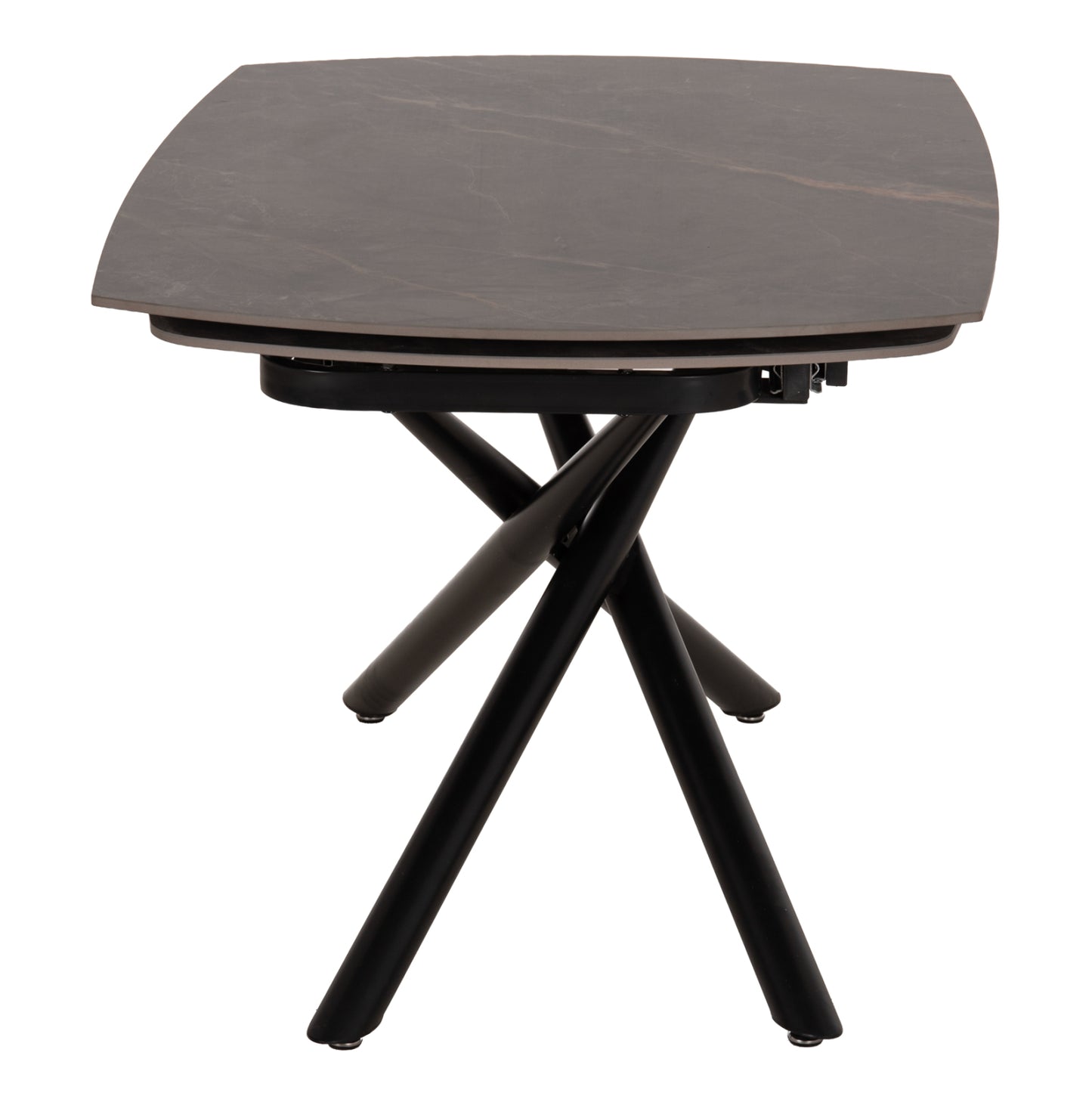 VANTA EXTENDABLE TABLE CERAMIC TOP IN GREY MARBLE 136-199x90x77