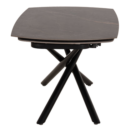 VANTA EXTENDABLE TABLE CERAMIC TOP IN GREY MARBLE 136-199x90x77