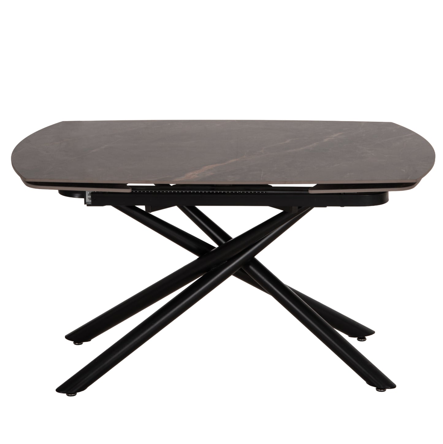 VANTA EXTENDABLE TABLE CERAMIC TOP IN GREY MARBLE 136-199x90x77