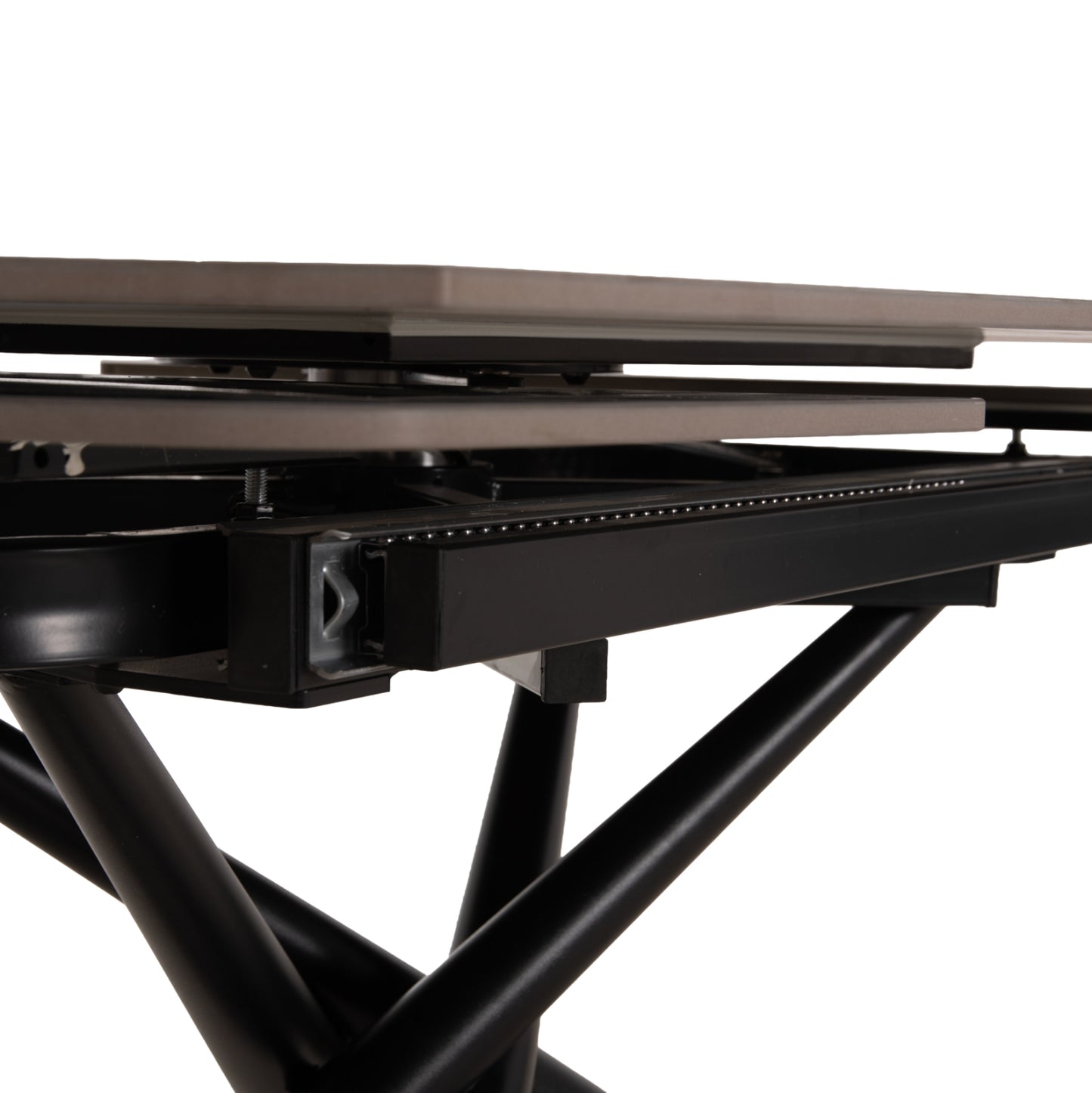 VANTA EXTENDABLE TABLE CERAMIC TOP IN GREY MARBLE 136-199x90x77