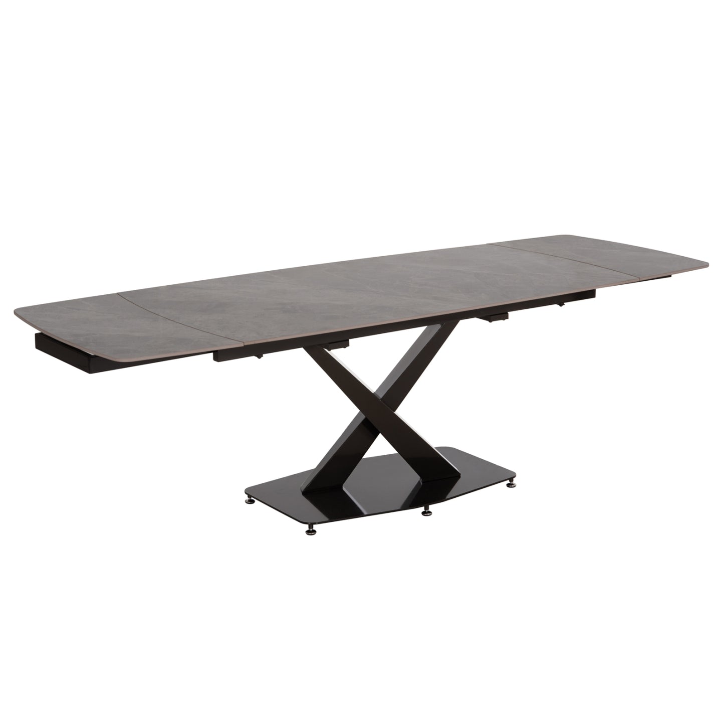 HOKU EXTENDABLE TABLE CERAMIC TOP IN GREY MARBLE 165/240x90x75
