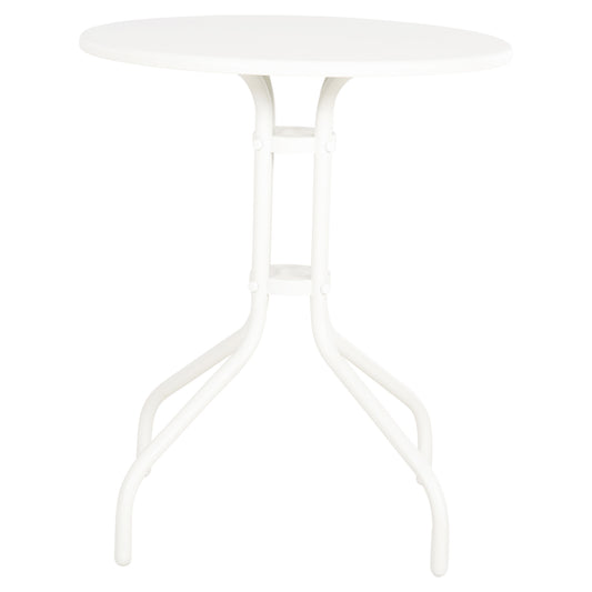 LINO OUTDOOR ROUND METAL TABLE WHITE Φ60x70