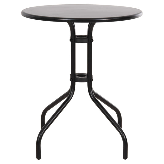 LINO ROUND METAL OUTDOOR TABLE BLACK D60x70