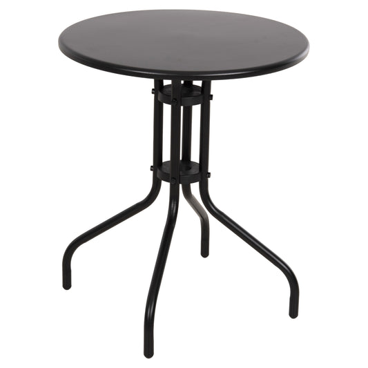 LINO ROUND METAL OUTDOOR TABLE BLACK D60x70