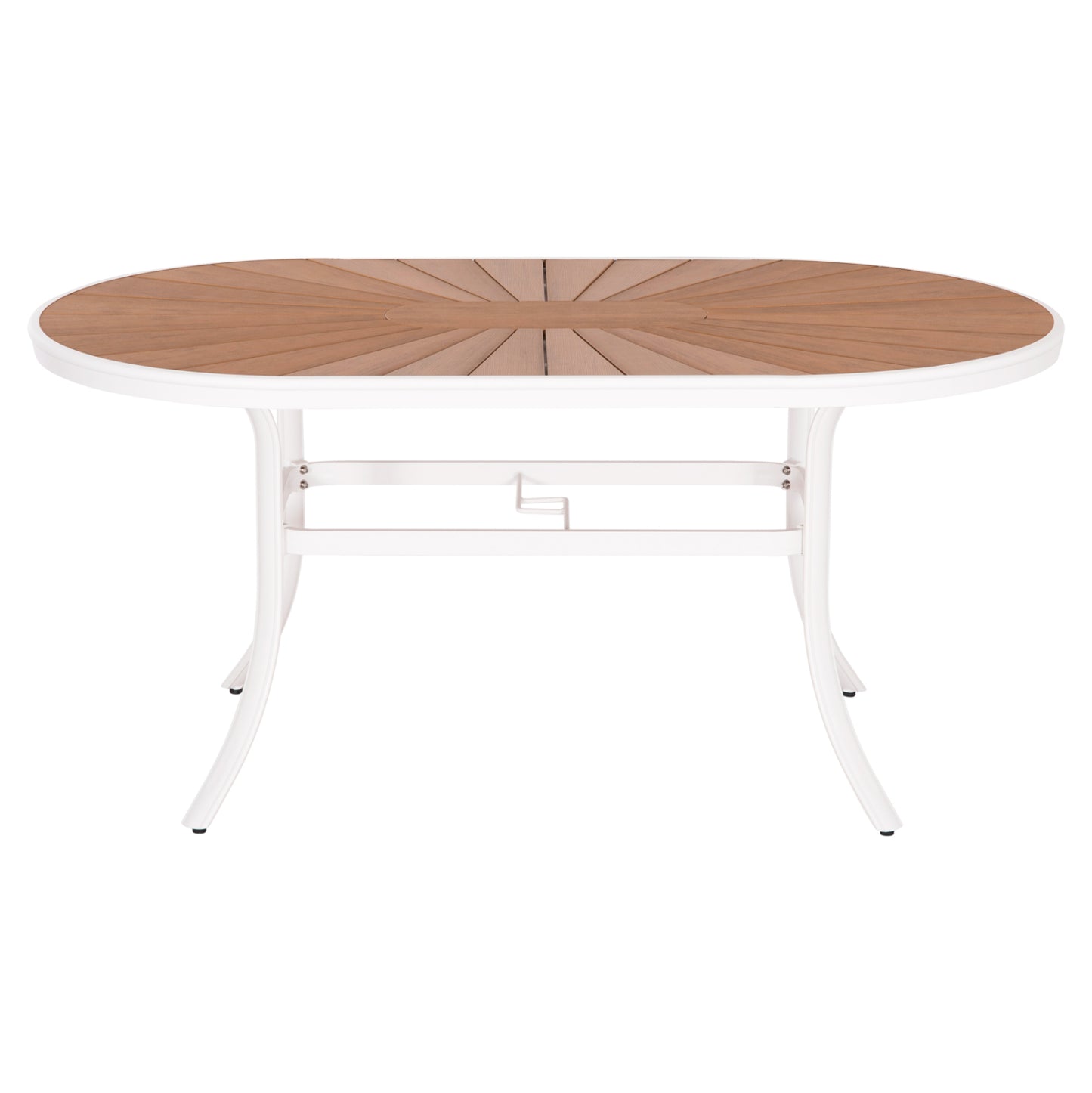 ΤΡΑΠΕΖΙ ΕΞΩΤ. ΧΩΡΟΥ TELAMO ΑΛΟΥΜΙΝΙΟ ΛΕΥΚΟ & POLYWOOD 160x90x73.5