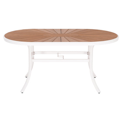 ΤΡΑΠΕΖΙ ΕΞΩΤ. ΧΩΡΟΥ TELAMO ΑΛΟΥΜΙΝΙΟ ΛΕΥΚΟ & POLYWOOD 160x90x73.5