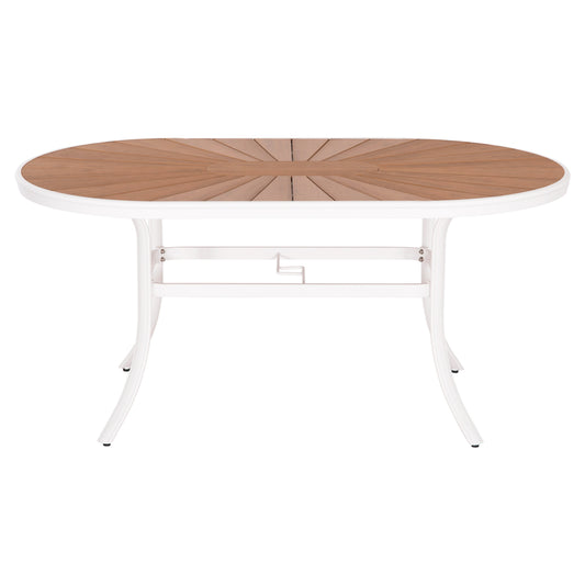 ΤΡΑΠΕΖΙ ΕΞΩΤ. ΧΩΡΟΥ TELAMO ΑΛΟΥΜΙΝΙΟ ΛΕΥΚΟ & POLYWOOD 160x90x73.5