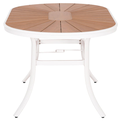 ΤΡΑΠΕΖΙ ΕΞΩΤ. ΧΩΡΟΥ TELAMO ΑΛΟΥΜΙΝΙΟ ΛΕΥΚΟ & POLYWOOD 160x90x73.5