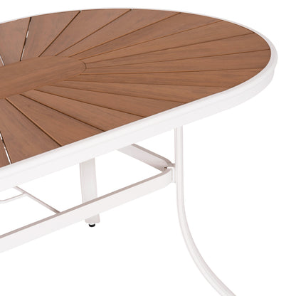 ΤΡΑΠΕΖΙ ΕΞΩΤ. ΧΩΡΟΥ TELAMO ΑΛΟΥΜΙΝΙΟ ΛΕΥΚΟ & POLYWOOD 160x90x73.5