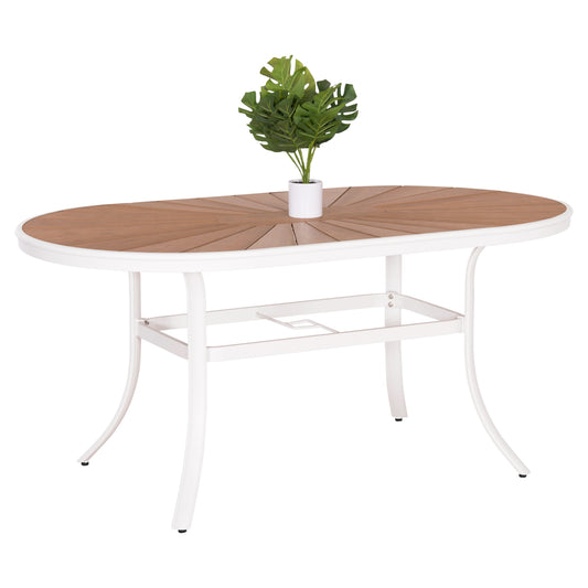 ΤΡΑΠΕΖΙ ΕΞΩΤ. ΧΩΡΟΥ TELAMO ΑΛΟΥΜΙΝΙΟ ΛΕΥΚΟ & POLYWOOD 160x90x73.5