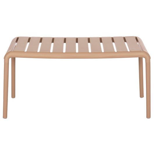 OUTDOOR COFFEE TABLE LOW KORVER POLYPROPYLENE CAPPUCCINO 100x60x46