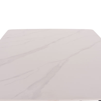 ΤΡΑΠΕΖΙ RAVEN ΚΕΡΑΜΙΚΟ TOP ΜΕ ΟΨΗ ΛΕΥΚΟ ΜΑΡΜΑΡΟ 160x80x74