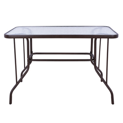 ADAM METAL COFFEE TABLE WITH GLASS TOP 110x60x71