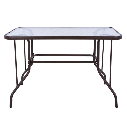 ADAM METAL COFFEE TABLE WITH GLASS TOP 110x60x71