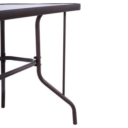 ADAM METAL COFFEE TABLE WITH GLASS TOP 110x60x71