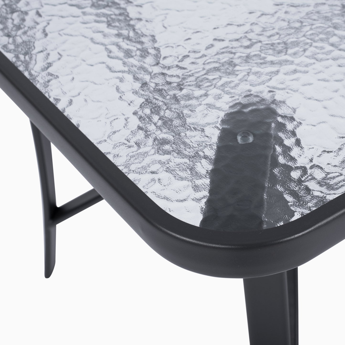 ΤΡΑΠΕΖΙ BRUNO ΓΚΡΙ ΜΕΤΑΛΛΙΚΟ ΜΕ ΓΥΑΛΙΝΗ ΕΠΙΦΑΝΕΙΑ 140x80x72