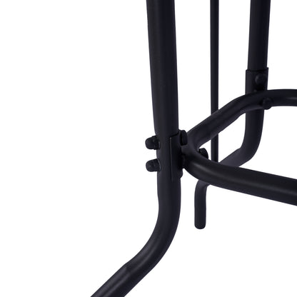 ADAM TABLE METAL GREY WITH GLASS TOP 120x70x71