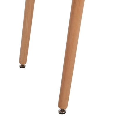 MINIMAL WHITE MDF TABLE BEECH LEGS IN NATURAL COLOR 120x60x74