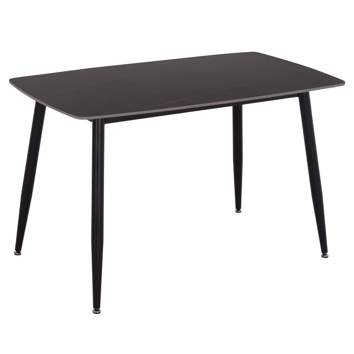 ΤΡΑΠΕΖΙ RAVEN HM9854.02 ΚΕΡΑΜΙΚΟ TOP ΜΑΥΡΟ ΜΑΡΜΑΡΟ-ΜΑΥΡΟ ΜΕΤΑΛΛΟ 120x70x73Υεκ.