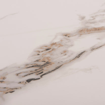 ΤΡΑΠΕΖΙ RAVEN ΚΕΡΑΜΙΚΟ TOP ΜΕ ΟΨΗ ΜΑΡΜΑΡΟΥ τ.CALACATTA 120x70x73