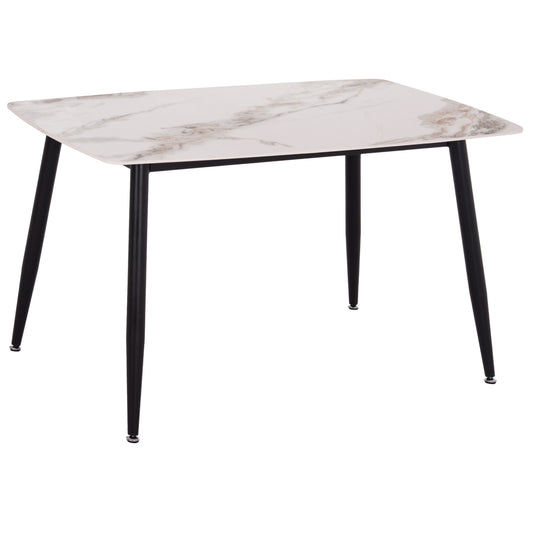 ΤΡΑΠΕΖΙ RAVEN ΚΕΡΑΜΙΚΟ TOP ΜΕ ΟΨΗ ΜΑΡΜΑΡΟΥ τ.CALACATTA 120x70x73